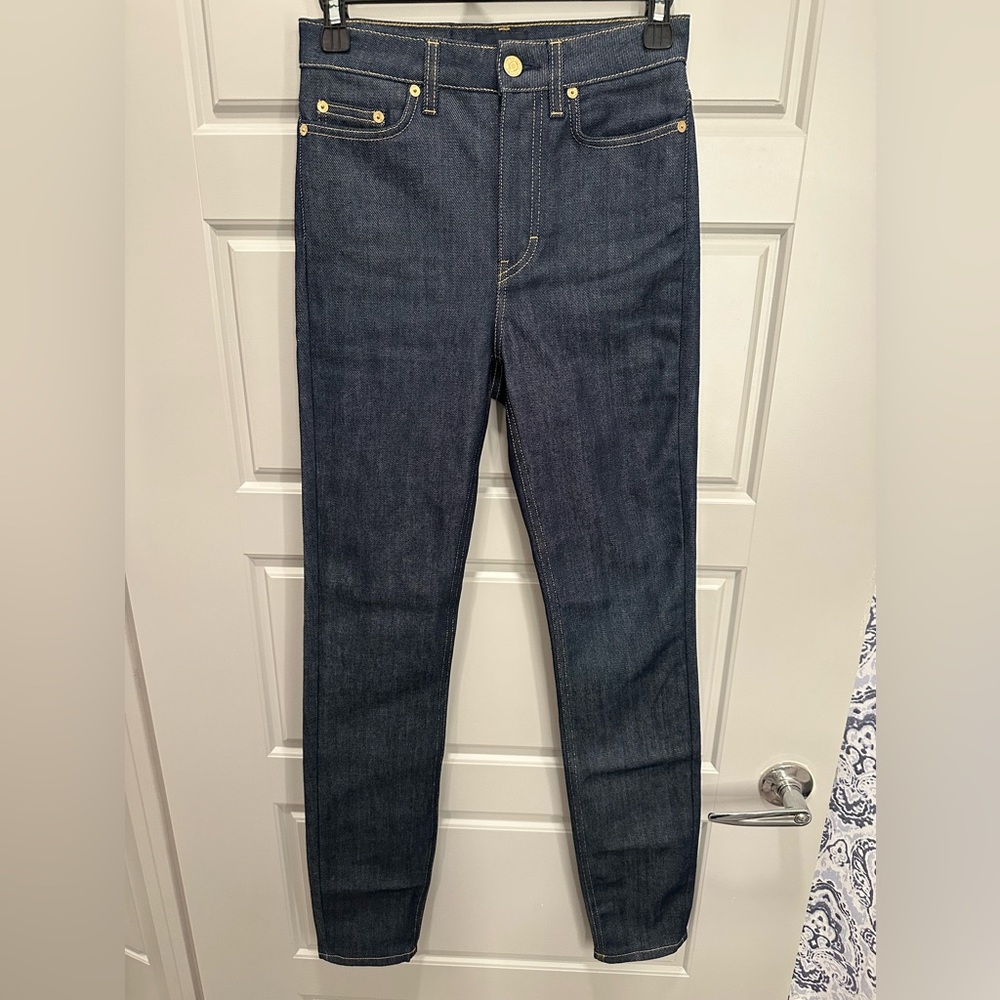 Filippa K Vicky Raw Jeans Women’s 26 (26x31) High Waist Slim Leg Authentic NWT